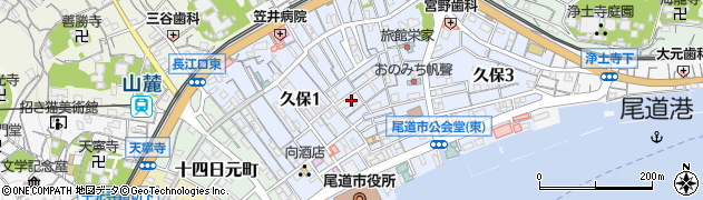 広島県尾道市久保2丁目周辺の地図
