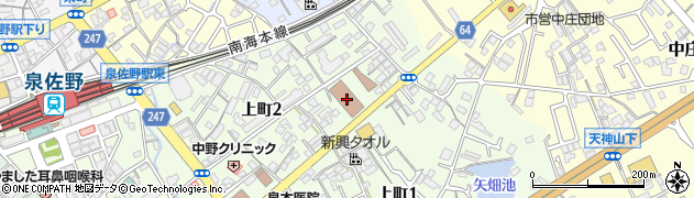 泉佐野郵便局周辺の地図