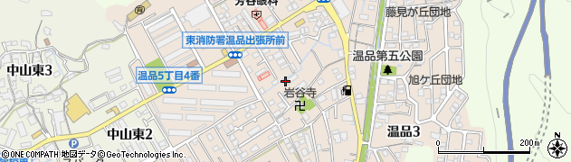 広島県広島市東区温品周辺の地図