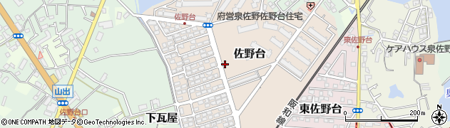 大阪府泉佐野市佐野台周辺の地図