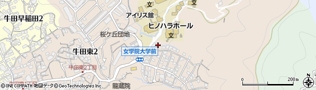 広島県広島市東区牛田東周辺の地図