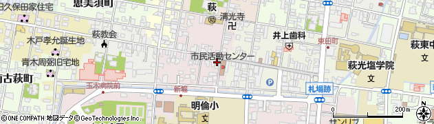 山口県萩市西田町37周辺の地図