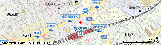 大阪府泉佐野市栄町周辺の地図
