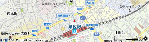 大阪府泉佐野市栄町周辺の地図