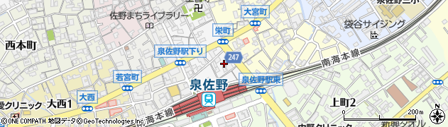 大阪府泉佐野市栄町3周辺の地図