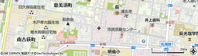 山口県萩市西田町50周辺の地図