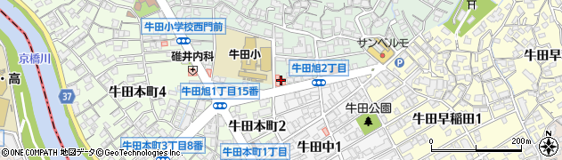 山地内科医院周辺の地図