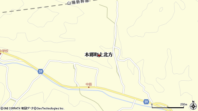 〒729-0415 広島県三原市本郷町上北方の地図