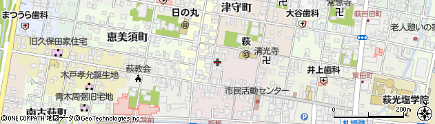 山口県萩市西田町20周辺の地図