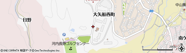 大阪府河内長野市大矢船西町周辺の地図