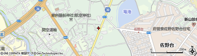 泉佐野上瓦屋郵便局周辺の地図