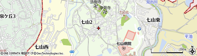 大阪府熊取町（泉南郡）七山周辺の地図