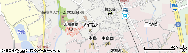 大阪府貝塚市森843周辺の地図