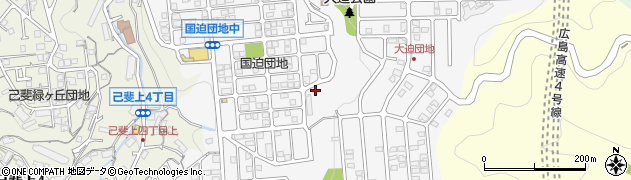 広島県広島市西区己斐大迫周辺の地図