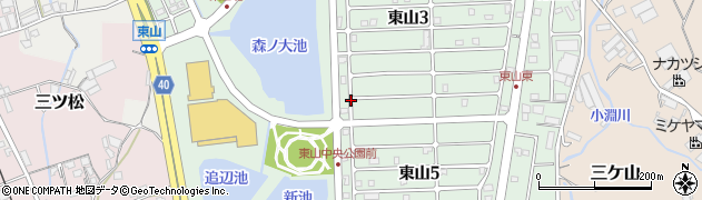 大阪府貝塚市東山周辺の地図