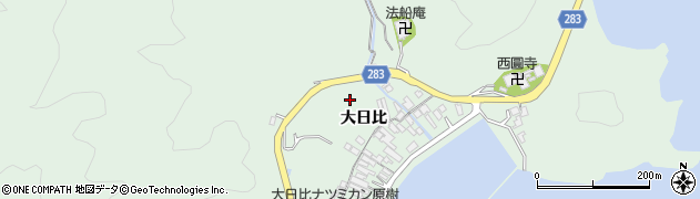 山口県長門市仙崎（大日比）周辺の地図