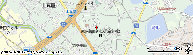 大阪府泉佐野市上瓦屋周辺の地図
