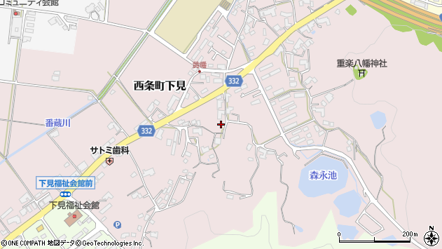〒739-0044 広島県東広島市西条町下見の地図