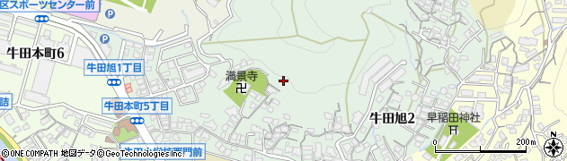 広島県広島市東区牛田旭周辺の地図
