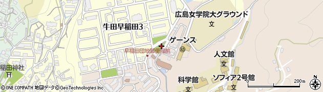 牛田東第三公園周辺の地図