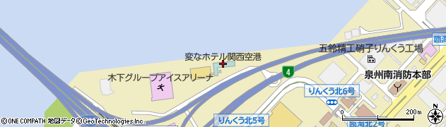 変なホテル関西空港周辺の地図