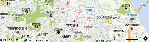 山口県萩市今古萩町周辺の地図