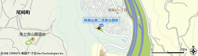 新高山第2児童公園周辺の地図