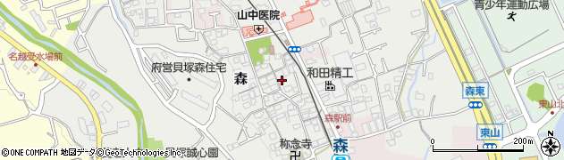 大阪府貝塚市森934周辺の地図