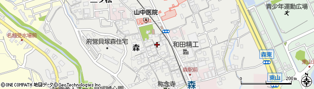大阪府貝塚市森940周辺の地図