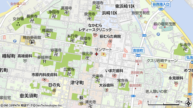 〒758-0034 山口県萩市熊谷町の地図
