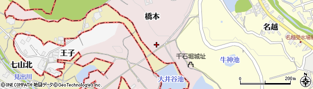 大阪府貝塚市橋本1321周辺の地図
