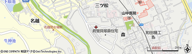大阪府貝塚市森684周辺の地図