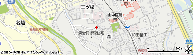 大阪府貝塚市森1044周辺の地図
