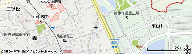 大阪府貝塚市森359周辺の地図