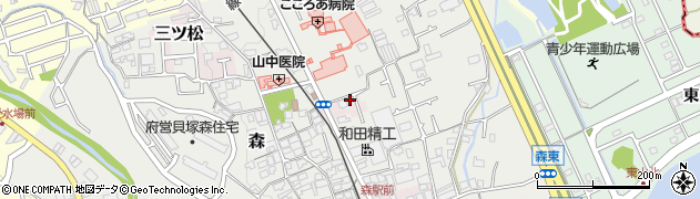 大阪府貝塚市森931周辺の地図