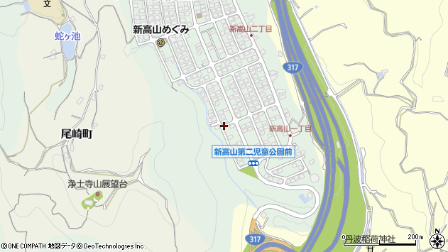 〒722-0055 広島県尾道市新高山の地図