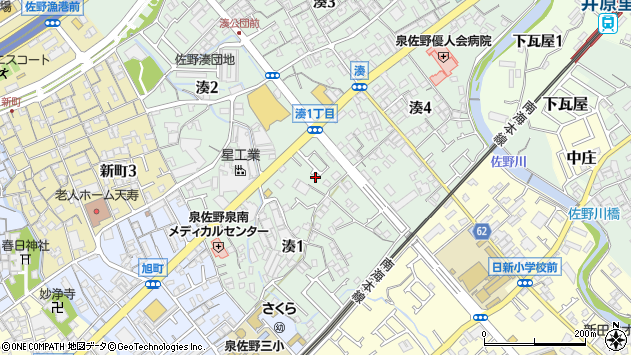 〒598-0063 大阪府泉佐野市湊の地図