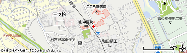 大阪府貝塚市森528周辺の地図