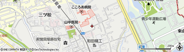 大阪府貝塚市森485周辺の地図