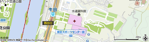 ひろしんビッグウェーブ（広島市総合屋内プール）周辺の地図