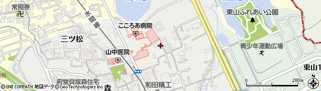 大阪府貝塚市森483周辺の地図