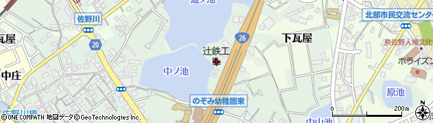 辻鐵工株式会社　泉佐野工場周辺の地図