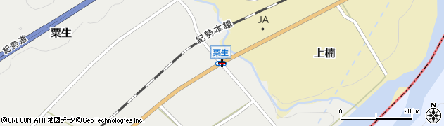 粟生周辺の地図