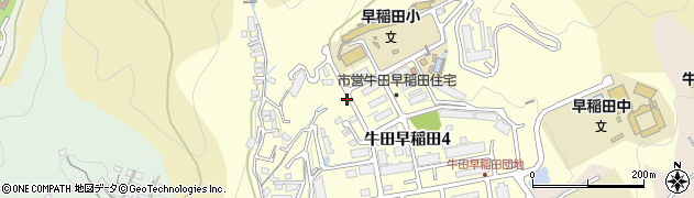 牛田早稲田第五公園周辺の地図