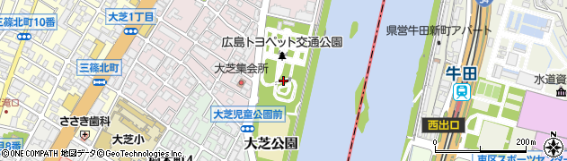 広島県広島市西区大芝公園周辺の地図