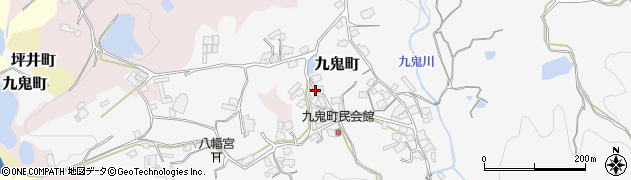 大阪府和泉市九鬼町周辺の地図