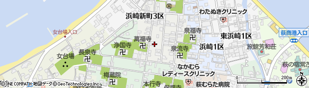 山口県萩市浜崎新町周辺の地図