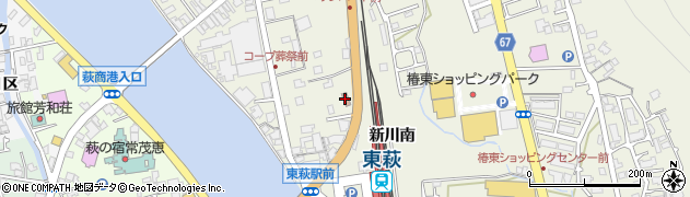 萩警察署新川交番周辺の地図