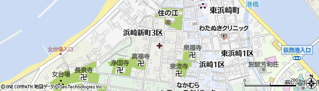 山口県萩市浜崎新町（浜崎新町２区）周辺の地図