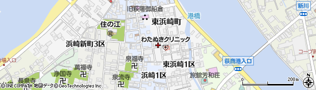 山口県萩市東浜崎町91周辺の地図